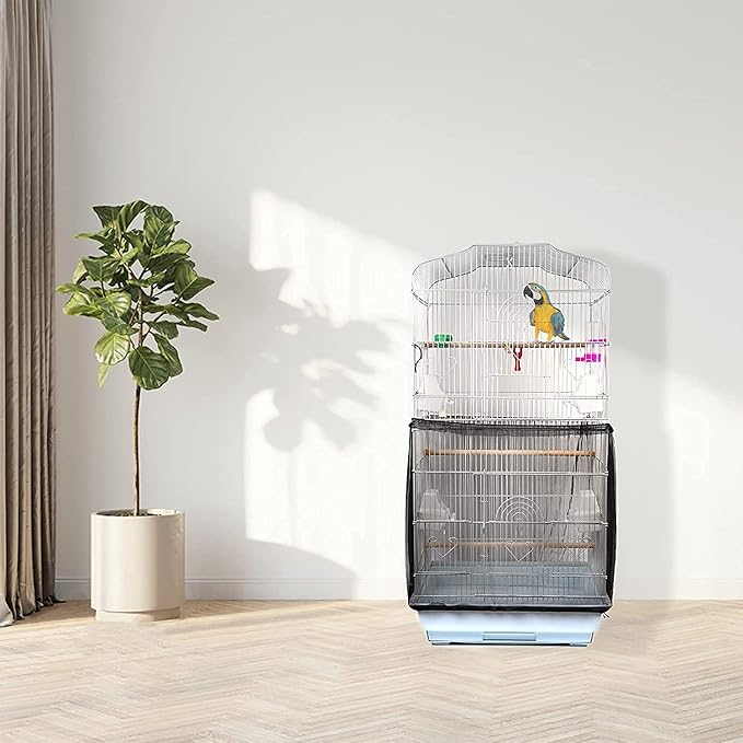 Universal Bird Cage Seed Catcher, Seed Catcher Guard Net Cover, Parrot Nylon - Image 5