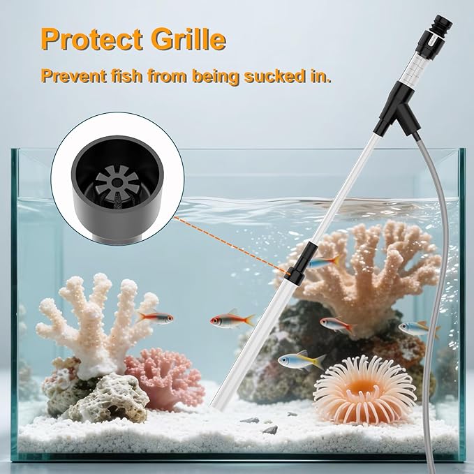 Carefree Fish Aquarium Siphon Gravel Cleaner 6Ft Hose Tank Water Changer Sand - Image 6