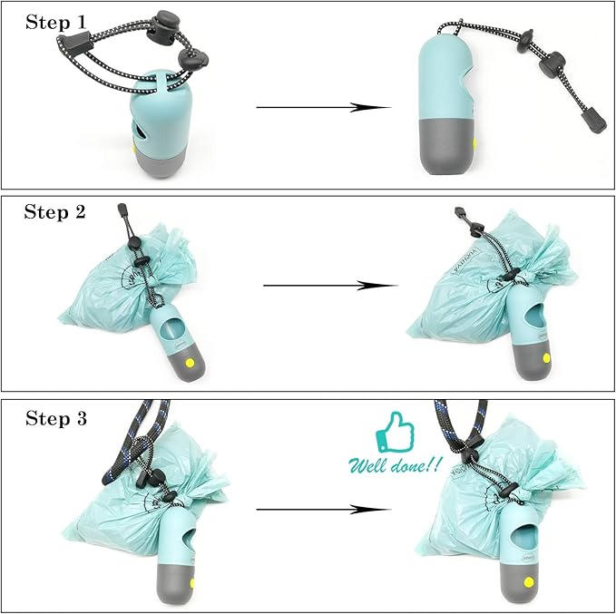 Dog Poop Bags Holder with LED Flashlight|Pet Waste Bags Dispenser - Image 8