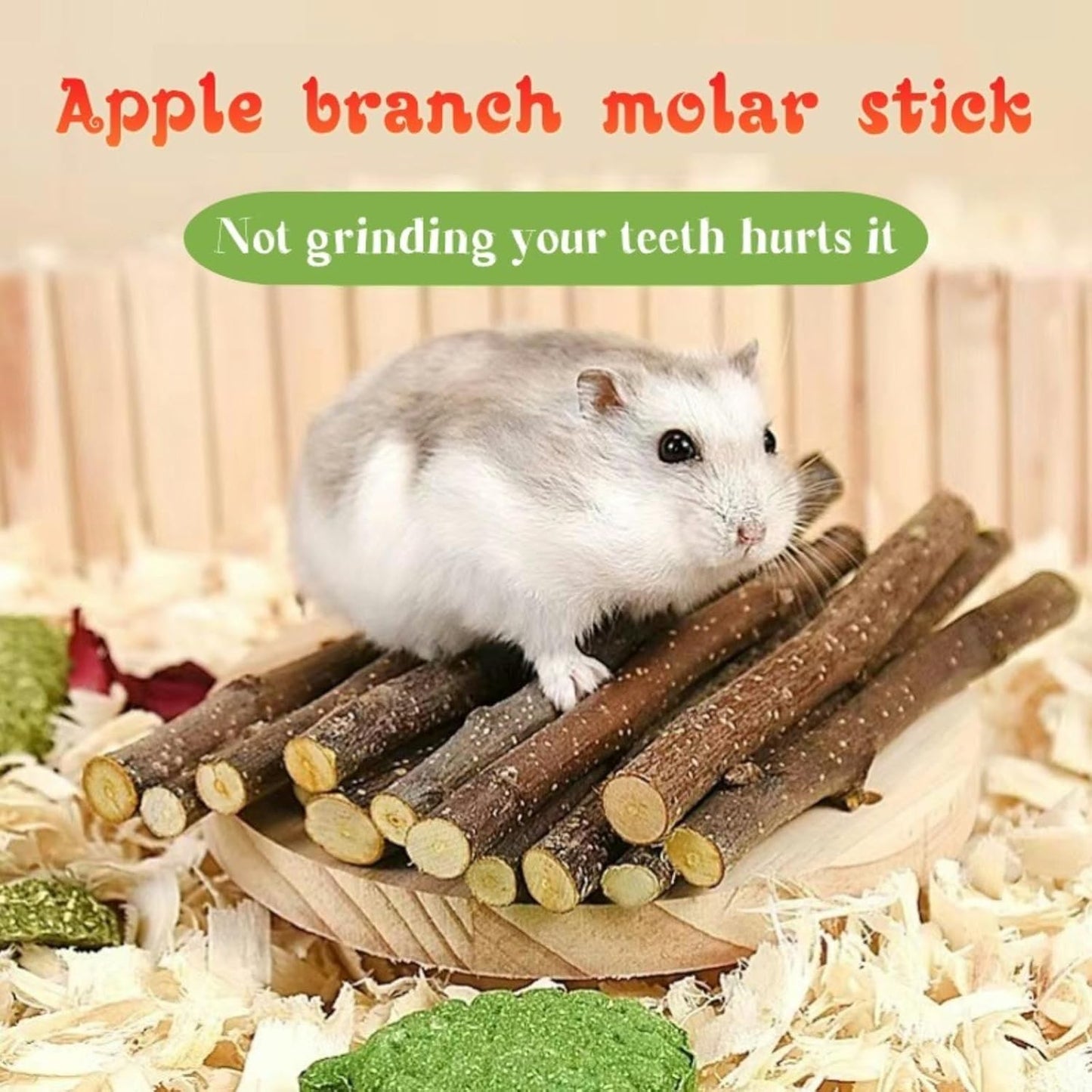 Rabbit Apple Stick Chewing Toy (Small)