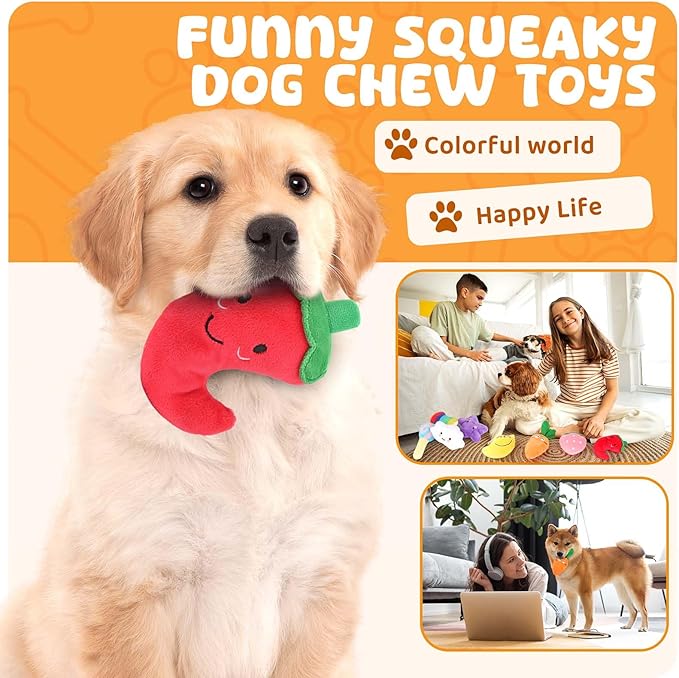 LOYEE Dog Squeaky Toys 8 Pack, Puppy Plush Squeaky Toys - Image 7