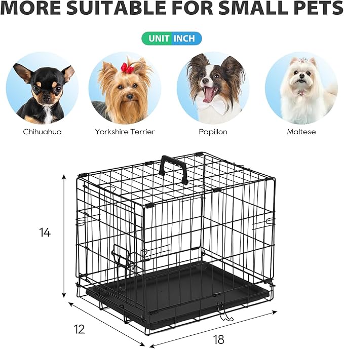 BestPet | Dog Crate | 18" | Black | Foldable Metal Kennel - Image 7