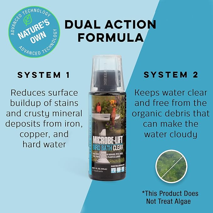 Microbe-Lift Bird Bath Clear Two-in-One Water Cleaner – 4 Oz – Safe - Image 5