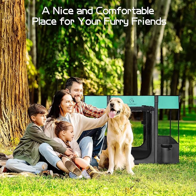 Dog Playpen, Pet Playpen, Foldable Puppy Cat Playpen, Portable Exercise Kennel - Image 9