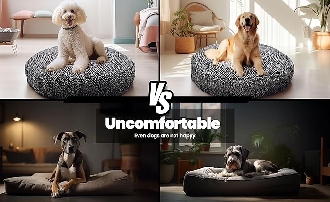 Muddy Mat®Cloud K-9 Bed for Dogs & Cats, Soft & Relaxing Round Dog Bed - Image 7