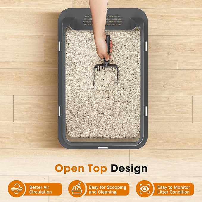 2PACK Stainless Steel Litter Box, Extra Large Litter Boxes - Image 7