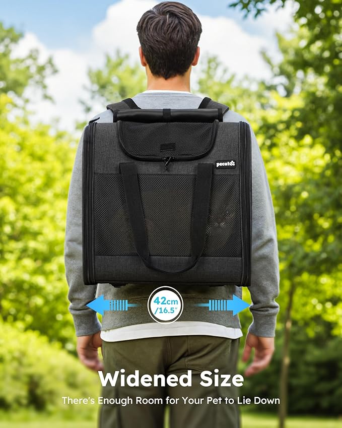 Pecute Cat Backpack with Widened Interior Space, Upgraded Dog Backpack Carrier - Image 8
