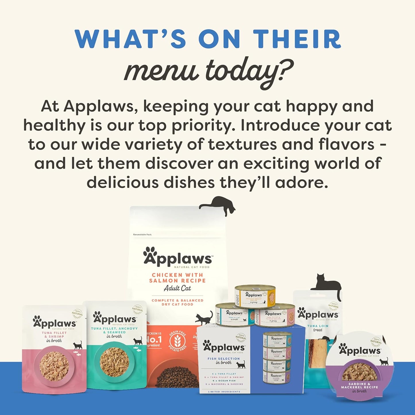Applaws Natural Wet Cat Food, 24 Count, Limited Ingredient Canned Wet Cat Food, Ocean Fish in Broth, 5.5oz Cans