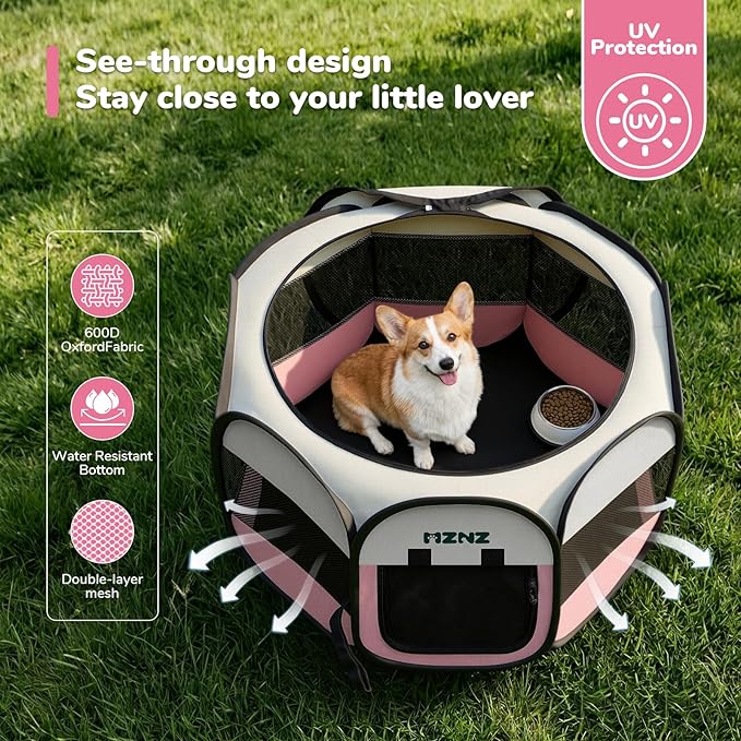 Dog Playpen, Portable Puppy Pet Crate Indoors - Image 7