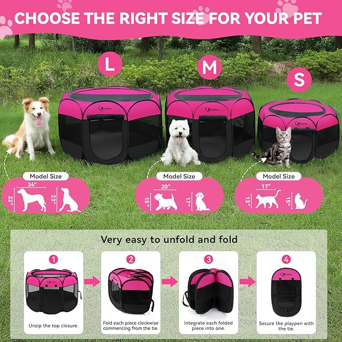 Siedihit Dog Playpen, Puppy Pet Playpens Indoor - Image 7
