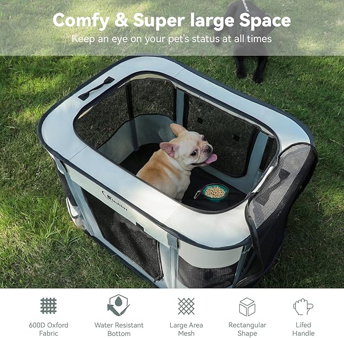 Dog Playpen, Cat Pet Puppy Pen, Portable Playpens - Image 8