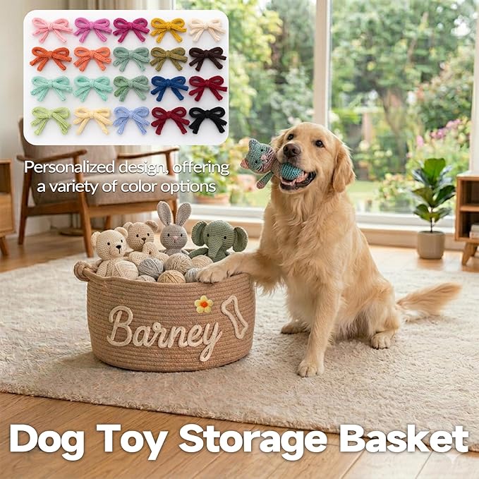 Personalized Dog Toy Basket - Image 7