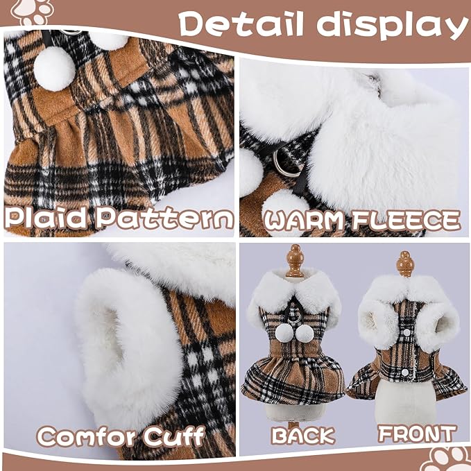 Sebaoyu Plaid Dog Sweater Dress - Image 5