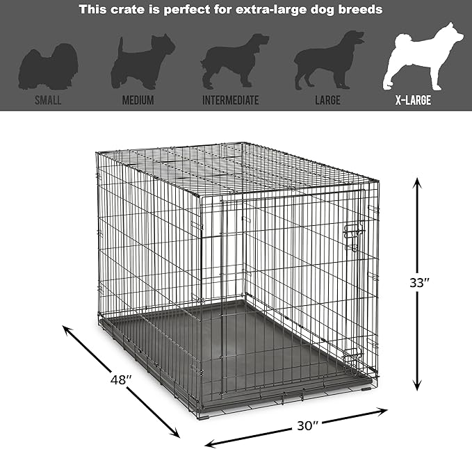 Midwest Homes for Pets 48-Inch New World Crate for Extra-Large Breeds, 90-110 - Image 7