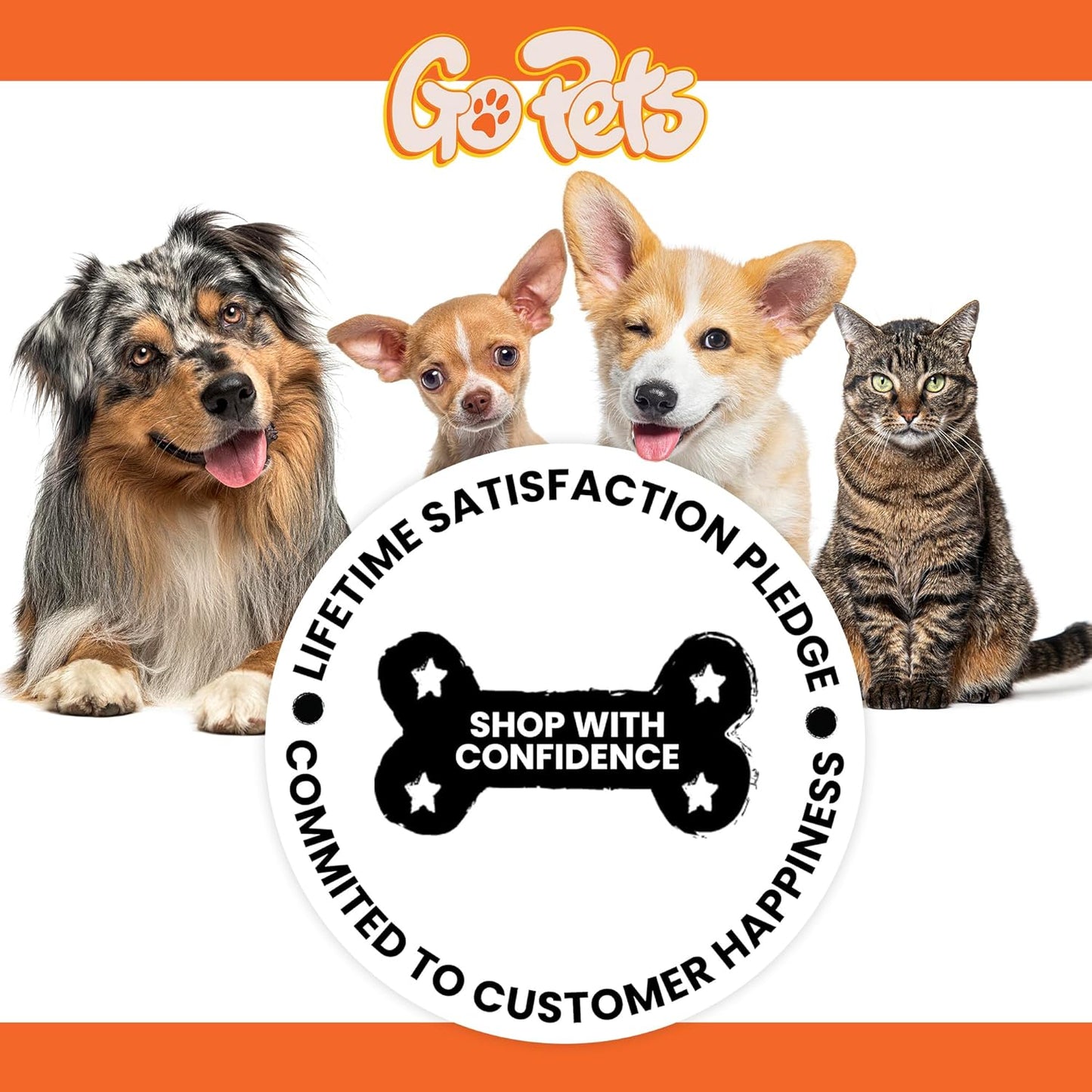 GoPets 2-Sided Dematting & Deshedding Comb for Dogs & Cats, Versatile Undercoat Detangler Brush for Shedding, Matted Hair & Fur Remover Tool, Stress-Free Pet Grooming Rake with Ergonomic Handle