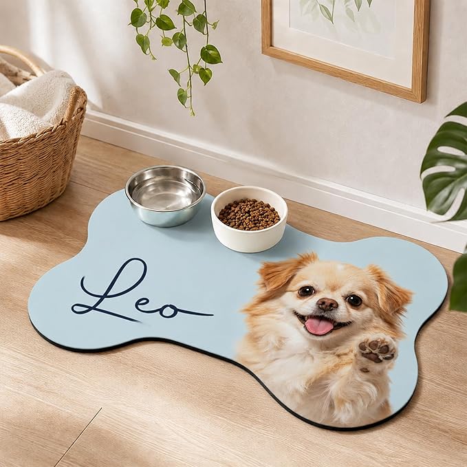 Personalized Dog & Cat Mat for Food & Water Bowls, Custom Pet Food Mat - Image 7