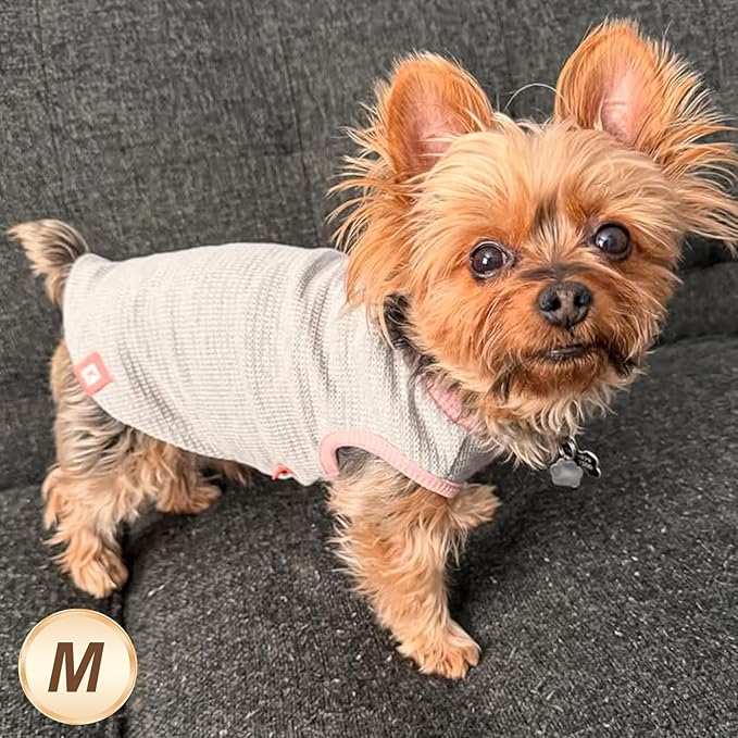 KYEESE 2Pack Dog Shirts Waffle for Small Dogs Stretchy T-Shirts Lightweight - Image 9