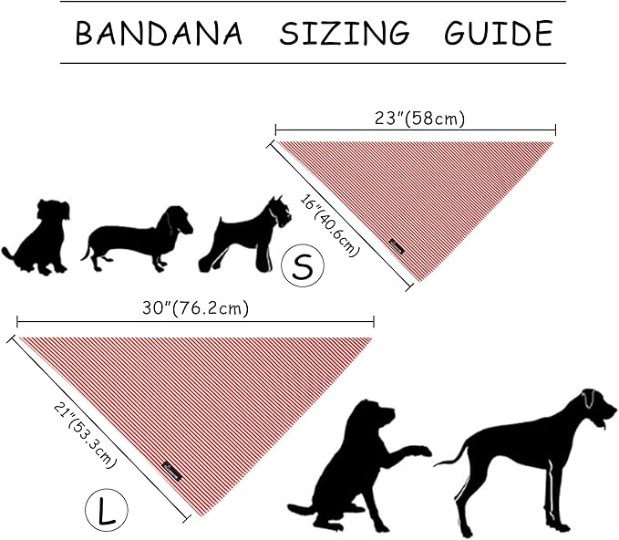 ARING PET Stripe Dog Bandanas, Cute Red Pet Bandana Scarf Triangle Bib - Image 7