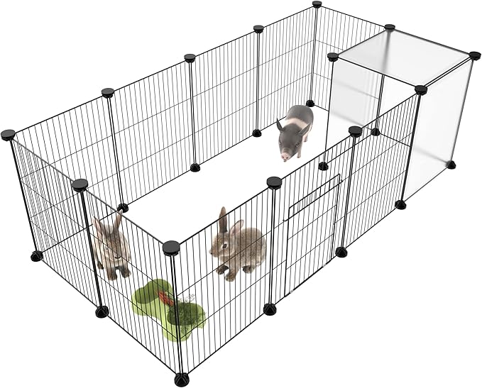 HOMIDEC Pet Playpen, Small Animals Cage DIY Wire Portable Yard Fence - Image 9