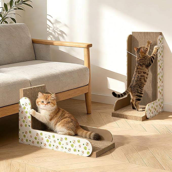 TIMHAKA Cat Scratcher, 22.7 Inch L-Shaped Cat Scratching Board - Image 7