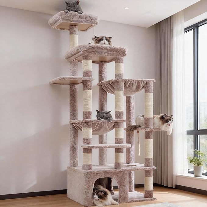Heybly Cat Tree, 71-Inch Tall Cat Tower - Image 9