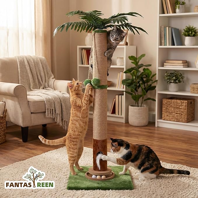 Fantasreen Cat Scratching Post 35'' Tall Cat Scratcher, Scratching Posts - Image 7