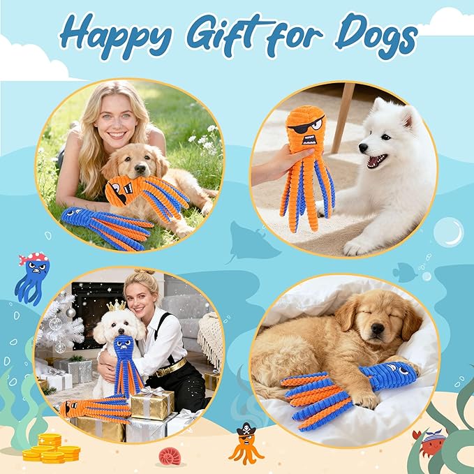 Zeaxuie Interactive Dog Toys for Chewers, 2 Pack No Stuffing Dog Toys for - Image 7