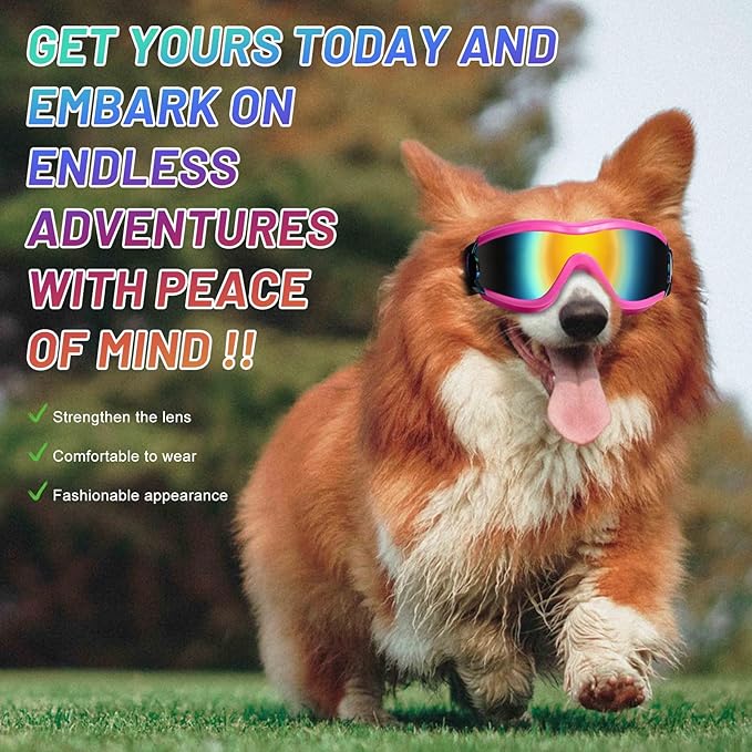 Dog Sunglasses Goggles, UV Wind Dust Fog Protection Pet Glasses Eye Wear - Image 6