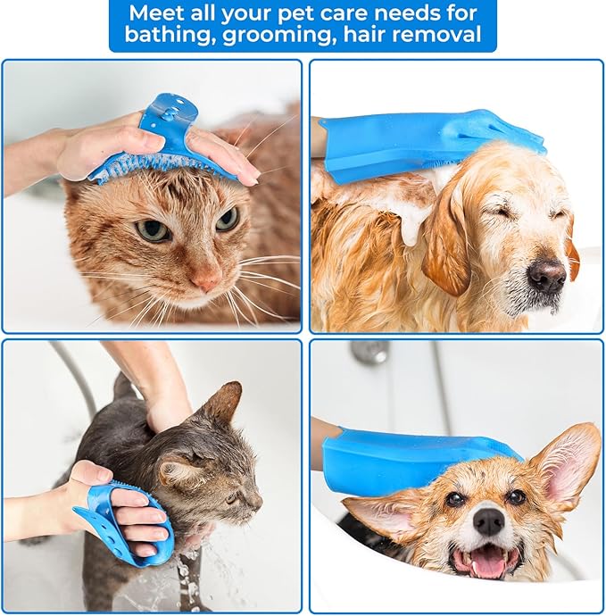 3PCS Dog Bath Supplies, Dog Bath Brush | Dog Washing Gloves | Dog Towel 40'' X - Image 9