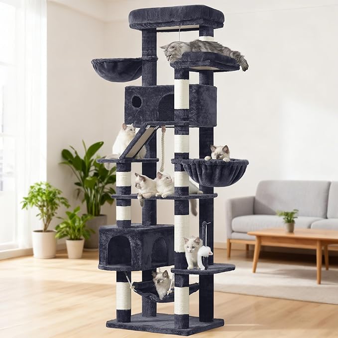 Gitelsnour Cat Tree for Large Cats, 78.7" Tall Cat Tower for Indoor Cats - Image 9