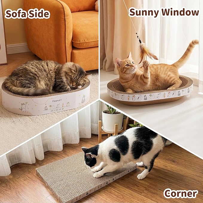 PatiencET 3-in-1 Cat Scratcher Cardboard Set - Image 7