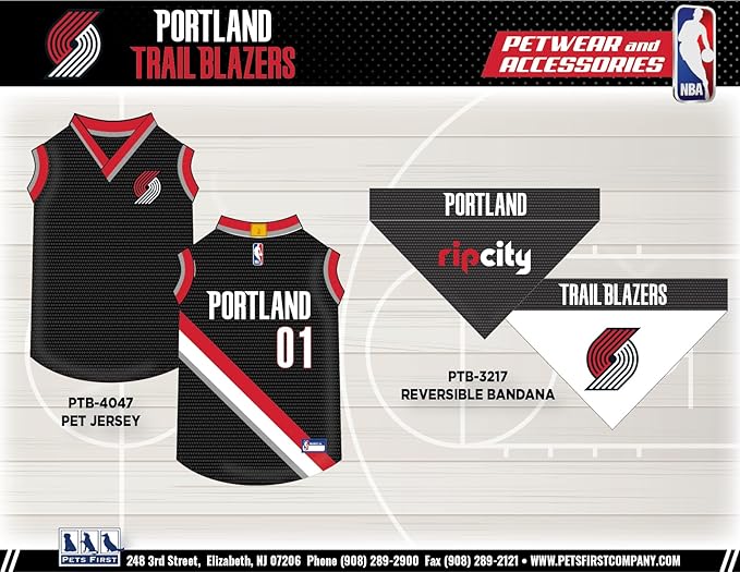 Pets First NBA Portland Trailblazers Dog Jersey, Medium- Tank Top Basketball - Image 7