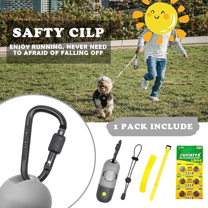 Dog Poop Bags Holder with LED Flashlight|Pet Waste Bags Dispenser - Image 7