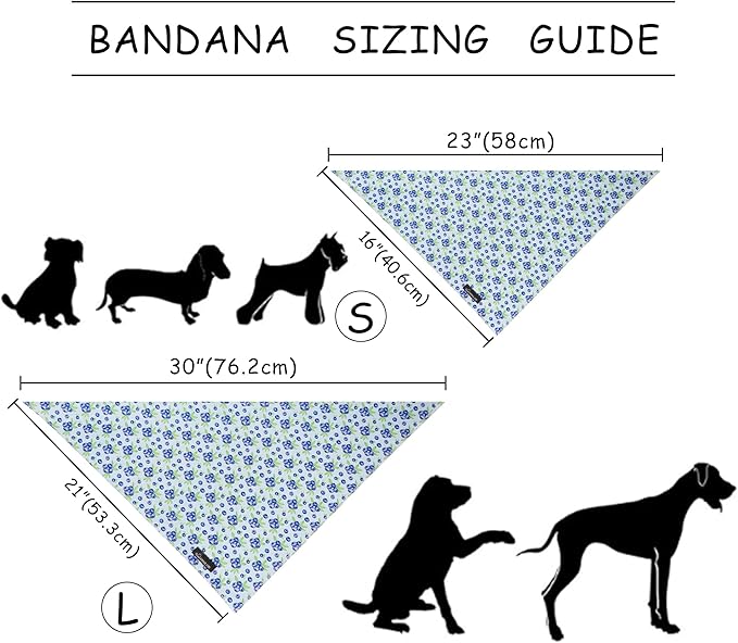 ARING PET Blueberry Dog Bandanas, Cute Blue Pet Bandana Scarf Triangle Bib - Image 7