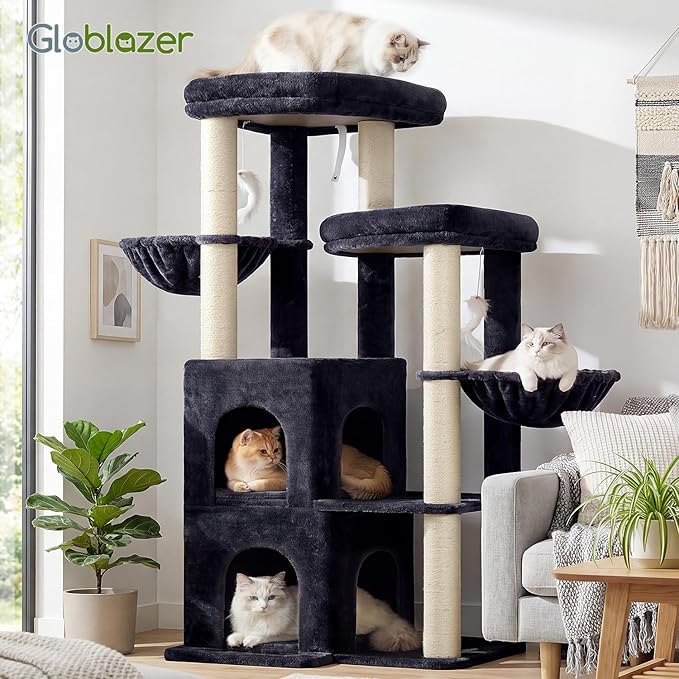 Globlazer Cat Tree Tower for Indoor Cats, Sturdy Adult Cat Tree House for Large - Image 7