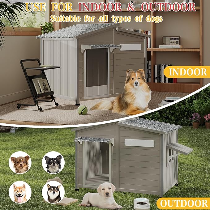 Ketive 43" L Outdoor Extra Large Dog House - Image 8
