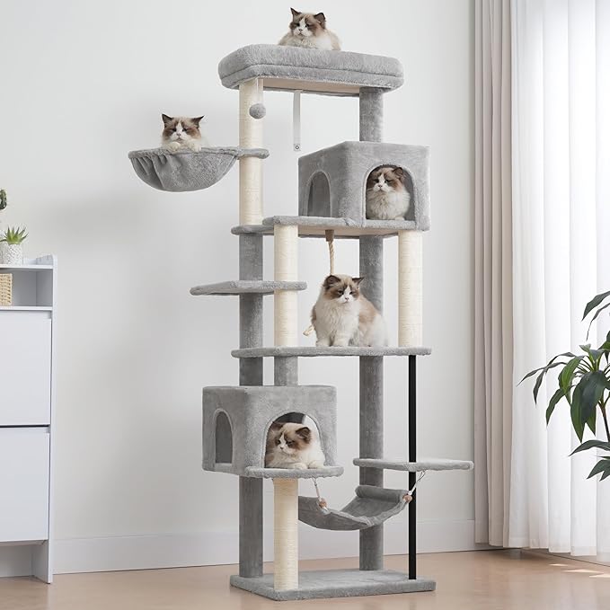 Gitelsnour Cat Tree for Indoor Cats Large Adult, 70.5'' Cat Tower - Image 9