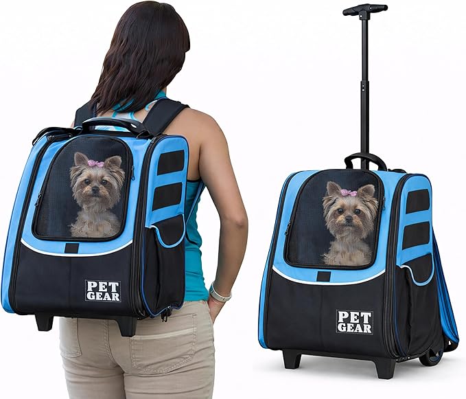 Pet Gear I-GO2 Traveler Roller Backpack, Travel Carrier, Car Seat by PetGear