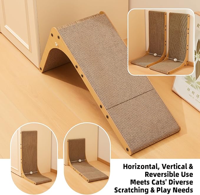 Value 2-Pack 26.8 Inch Cat Scratching Post, Premium High Density Cardboard Cat - Image 9