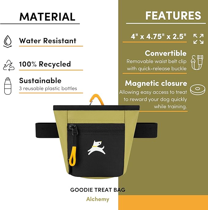 OllyDog Goodie Treat Bag, Dog Treat Pouch, Waist Belt Clip - Image 6