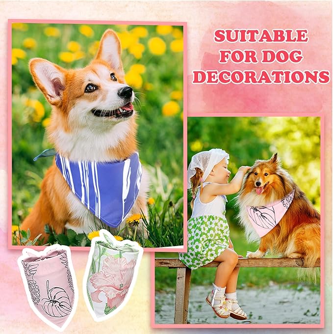Huhumy 150 Pcs Boho Dog Bandanas Bulk Pet Bibs Colorful Triangle Scarf Pet Boho - Image 6