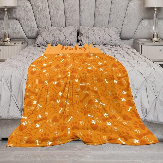 Personalized Paw Print Dog Blanket - Image 6