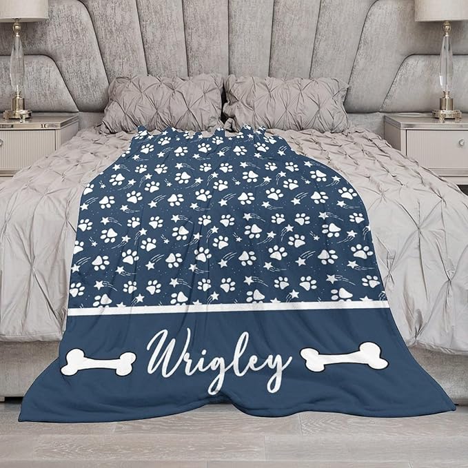 Artsadd Personalized Paw Print Dog Blanket - Image 6