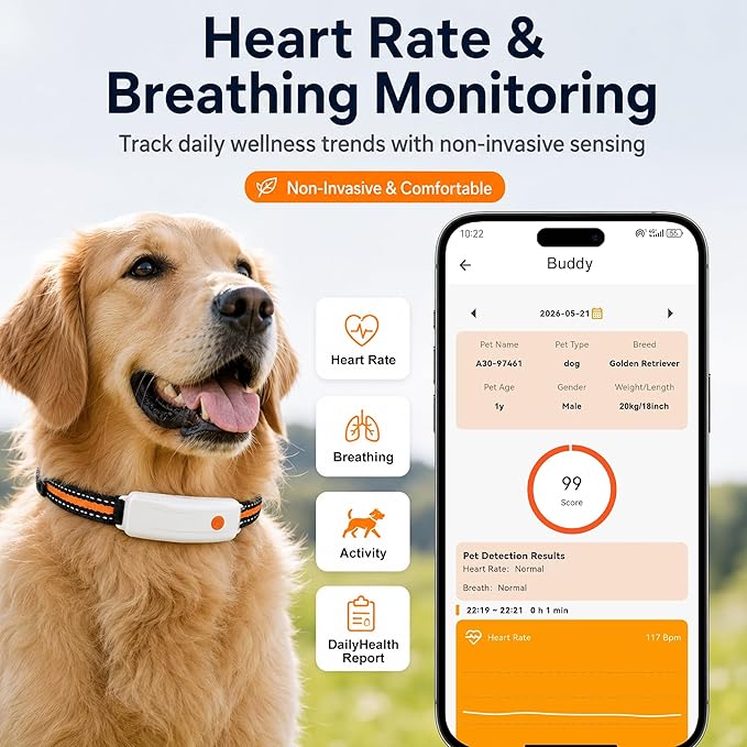 4G LTE GPS Pet Tracker & Virtual Fence, Real-Time Location, Heart Rate & - Image 8