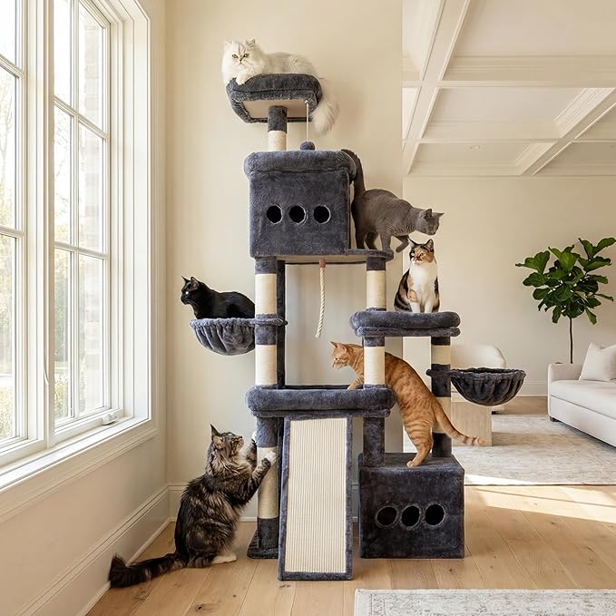 Heybly Cat Tree, 71-Inch-Tall Tower - Image 9