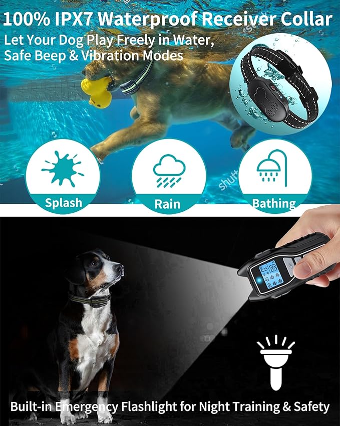 Dog Training Collar with Remote, Waterproof IPX7 E Collar - Image 6
