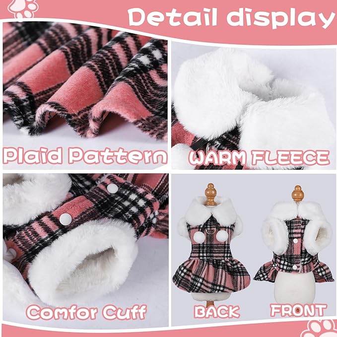 Sebaoyu Plaid Dog Sweater Dress - Image 5