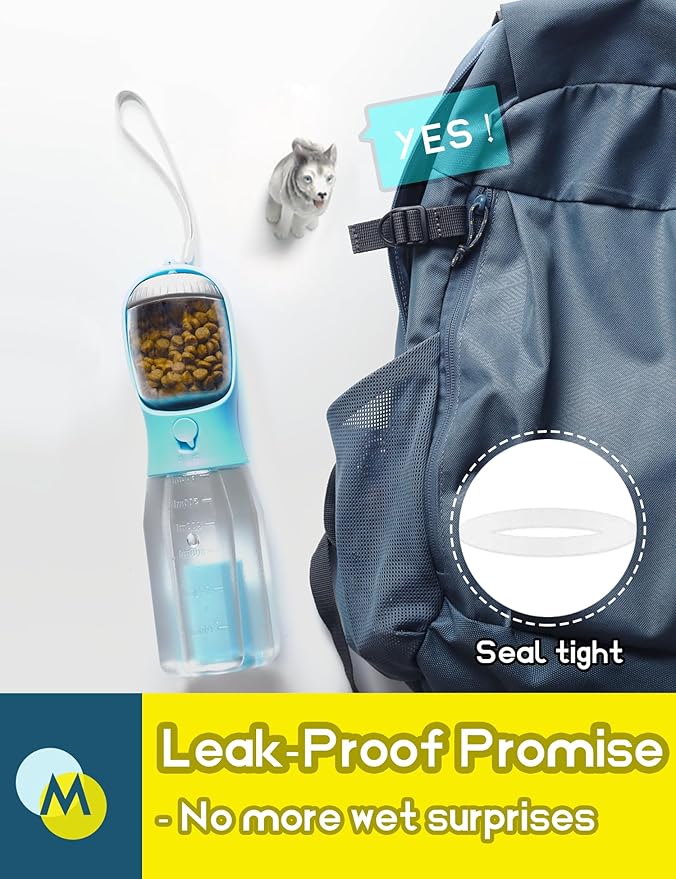 Portable Water Bottle for Small Dogs, 3 in 1 Animal Pet Travel Bowl Dispenser - Image 7