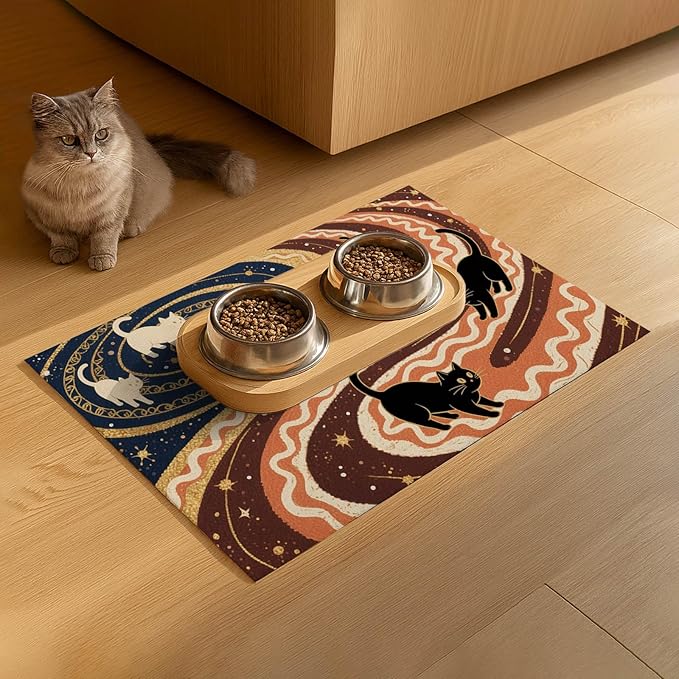 HOMETITUTE Cat Mat for Food Non-Slip Mat for Cat and Dog Food and Water Indoor - Image 9