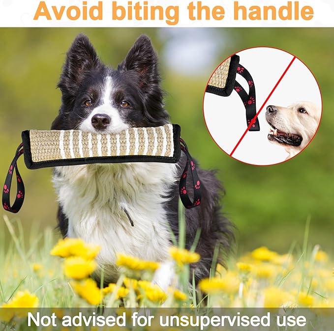 Dog Tug Toy Dog Bite Jute Pillow Pull Toy - Image 7